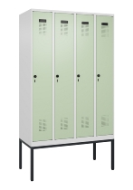 C+P Spind Evolo PLUS 0490307-32 mit Gestell 3 Abt.je 400mm Drehriegel (HxBxT) 2120x1200x815mm 7035/2004