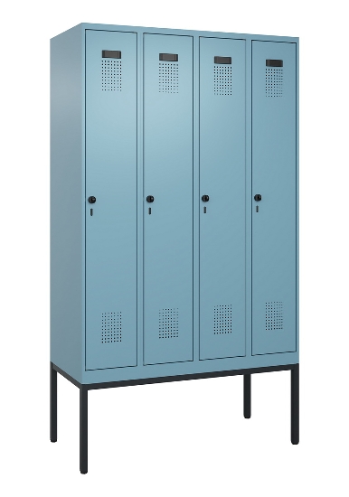 C+P Spind Evolo PLUS 0490307-40 mit Gestell 4 Abt.je 300mm Drehriegel (HxBxT) 2120x1200x815mm 0010/0010
