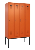 C+P Spind Evolo PLUS 0490307-40 mit Gestell 4 Abt.je 300mm Drehriegel (HxBxT) 2120x1200x815mm 0010/0010