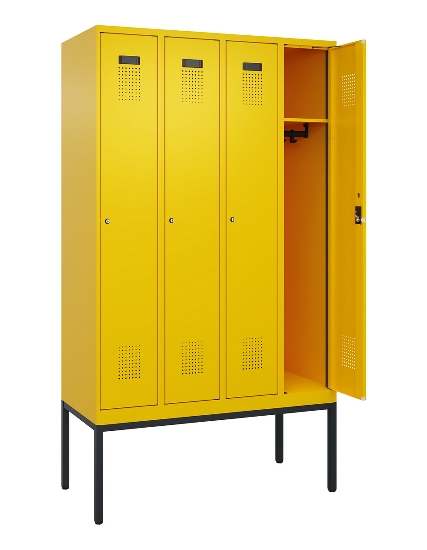 C+P Spind Evolo PLUS 0490307-40 mit Gestell 4 Abt.je 300mm Drehriegel (HxBxT) 2120x1200x815mm 0010/0010