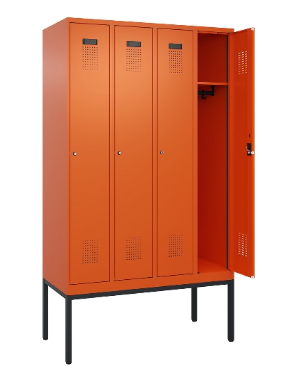 C+P Spind Evolo PLUS 0490307-40 mit Gestell 4 Abt.je 300mm Drehriegel (HxBxT) 2120x1200x815mm 0010/0010