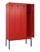C+P Spind Evolo PLUS 0490307-40 mit Gestell 4 Abt.je 300mm Drehriegel (HxBxT) 2120x1200x815mm 0010/0010