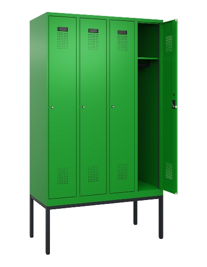 C+P Spind Evolo PLUS 0490307-40 mit Gestell 4 Abt.je 300mm Drehriegel (HxBxT) 2120x1200x815mm 0010/0010