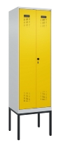 C+P PSA Doppel-Spind Evolo PLUS 0490327-20 Gestell 2 Abt.je 300mm Drehriegel (HxBxT) 2120x600x815mm 7035/5012