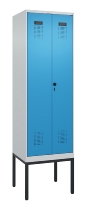 C+P PSA Doppel-Spind Evolo PLUS 0490327-20 Gestell 2 Abt.je 300mm Drehriegel (HxBxT) 2120x600x815mm 7035/5012