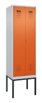 C+P PSA Doppel-Spind Evolo PLUS 0490327-20 Gestell 2 Abt.je 300mm Drehriegel (HxBxT) 2120x600x815mm 7035/5012