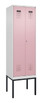 C+P PSA Doppel-Spind Evolo PLUS 0490327-20 Gestell 2 Abt.je 300mm Drehriegel (HxBxT) 2120x600x815mm 7035/5012