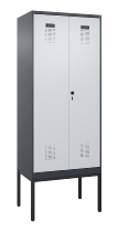 C+P PSA Doppel-Spind Evolo PLUS 0490327-20 Gestell 2 Abt.je 300mm Drehriegel (HxBxT) 2120x600x815mm 7035/5012