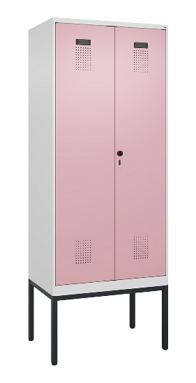 C+P PSA Doppel-Spind Evolo PLUS 0490327-20 Gestell 2 Abt.je 300mm Drehriegel (HxBxT) 2120x600x815mm 7035/5012