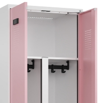 C+P PSA Doppel-Spind Evolo PLUS 0490327-20 Gestell 2 Abt.je 300mm Drehriegel (HxBxT) 2120x600x815mm 7035/5012