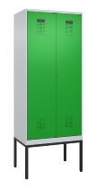 C+P PSA Doppel-Spind Evolo PLUS 0490327-20 Gestell 2 Abt.je 300mm Drehriegel (HxBxT) 2120x600x815mm 7035/5012