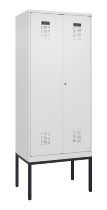 C+P PSA Doppel-Spind Evolo PLUS 0490327-20 Gestell 2 Abt.je 300mm Drehriegel (HxBxT) 2120x600x815mm 7035/5012