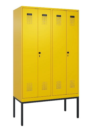 C+P PSA Doppel-Spind Evolo PLUS 0490327-22 mit Gestell 2 Abt.je 400mm Drehriegel (HxBxT) 2120x800x815mm 6037/6037