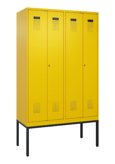 C+P PSA Doppel-Spind Evolo PLUS 0490327-22 mit Gestell 2 Abt.je 400mm Drehriegel (HxBxT) 2120x800x815mm 6037/6037