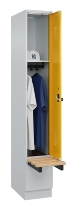 C+P Spind Evolo PLUS 049040-30 integrierte Bank 3 Abt.je 300mm Drehriegel (HxBxT) 1950x900x815mm 9016/6019