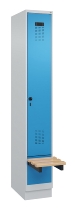 C+P Spind Evolo PLUS 049040-30 integrierte Bank 3 Abt.je 300mm Drehriegel (HxBxT) 1950x900x815mm 9016/6019