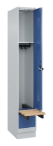 C+P Spind Evolo PLUS 049040-30 integrierte Bank 3 Abt.je 300mm Drehriegel (HxBxT) 1950x900x815mm 9016/6019