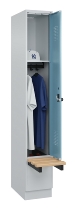 C+P Spind Evolo PLUS 049040-30 integrierte Bank 3 Abt.je 300mm Drehriegel (HxBxT) 1950x900x815mm 9016/6019
