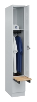 C+P Spind Evolo PLUS 049040-30 integrierte Bank 3 Abt.je 300mm Drehriegel (HxBxT) 1950x900x815mm 9016/6019