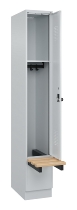 C+P Spind Evolo PLUS 049040-30 integrierte Bank 3 Abt.je 300mm Drehriegel (HxBxT) 1950x900x815mm 9016/6019