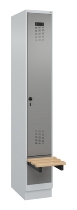 C+P Spind Evolo PLUS 049040-30 integrierte Bank 3 Abt.je 300mm Drehriegel (HxBxT) 1950x900x815mm 9016/6019