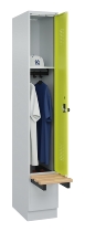 C+P Spind Evolo PLUS 049040-30 integrierte Bank 3 Abt.je 300mm Drehriegel (HxBxT) 1950x900x815mm 9016/6019