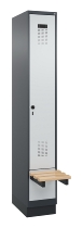 C+P Spind Evolo PLUS 049040-30 integrierte Bank 3 Abt.je 300mm Drehriegel (HxBxT) 1950x900x815mm 9016/6019