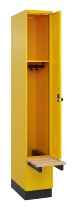 C+P Spind Evolo PLUS 049040-10 integrierte Bank 1 Abt.300mm Drehriegel (HxBxT) 1950x300x815mm 1023/1023