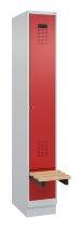 C+P Spind Evolo PLUS 049040-30 integrierte Bank 3 Abt.je 300mm Drehriegel (HxBxT) 1950x900x815mm 9016/6019