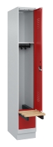 C+P Spind Evolo PLUS 049040-30 integrierte Bank 3 Abt.je 300mm Drehriegel (HxBxT) 1950x900x815mm 9016/6019