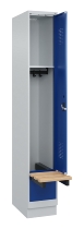 C+P Spind Evolo PLUS 049040-30 integrierte Bank 3 Abt.je 300mm Drehriegel (HxBxT) 1950x900x815mm 9016/6019