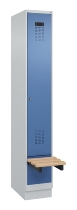 C+P Spind Evolo PLUS 049040-30 integrierte Bank 3 Abt.je 300mm Drehriegel (HxBxT) 1950x900x815mm 9016/6019