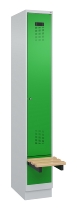 C+P Spind Evolo PLUS 049040-30 integrierte Bank 3 Abt.je 300mm Drehriegel (HxBxT) 1950x900x815mm 9016/6019