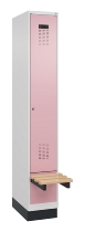 C+P Spind Evolo PLUS 049040-30 integrierte Bank 3 Abt.je 300mm Drehriegel (HxBxT) 1950x900x815mm 9016/6019