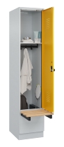 C+P Spind Evolo PLUS 049040-30 integrierte Bank 3 Abt.je 300mm Drehriegel (HxBxT) 1950x900x815mm 9016/6019