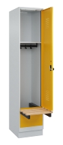 C+P Spind Evolo PLUS 049040-30 integrierte Bank 3 Abt.je 300mm Drehriegel (HxBxT) 1950x900x815mm 9016/6019