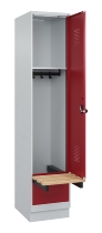 C+P Spind Evolo PLUS 049040-30 integrierte Bank 3 Abt.je 300mm Drehriegel (HxBxT) 1950x900x815mm 9016/6019