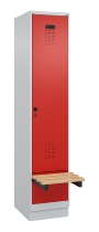 C+P Spind Evolo PLUS 049040-30 integrierte Bank 3 Abt.je 300mm Drehriegel (HxBxT) 1950x900x815mm 9016/6019