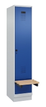 C+P Spind Evolo PLUS 049040-30 integrierte Bank 3 Abt.je 300mm Drehriegel (HxBxT) 1950x900x815mm 9016/6019