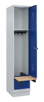 C+P Spind Evolo PLUS 049040-30 integrierte Bank 3 Abt.je 300mm Drehriegel (HxBxT) 1950x900x815mm 9016/6019