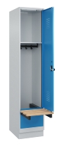 C+P Spind Evolo PLUS 049040-12 integrierte Bank 1 Abt.400mm Drehriegel (HxBxT) 1950x400x815mm 7035/5012