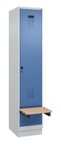 C+P Spind Evolo PLUS 049040-30 integrierte Bank 3 Abt.je 300mm Drehriegel (HxBxT) 1950x900x815mm 9016/6019