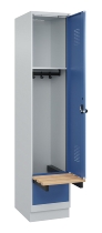 C+P Spind Evolo PLUS 049040-30 integrierte Bank 3 Abt.je 300mm Drehriegel (HxBxT) 1950x900x815mm 9016/6019
