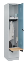 C+P Spind Evolo PLUS 049040-30 integrierte Bank 3 Abt.je 300mm Drehriegel (HxBxT) 1950x900x815mm 9016/6019