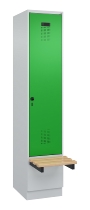 C+P Spind Evolo PLUS 049040-30 integrierte Bank 3 Abt.je 300mm Drehriegel (HxBxT) 1950x900x815mm 9016/6019