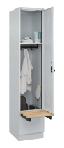 C+P Spind Evolo PLUS 049040-30 integrierte Bank 3 Abt.je 300mm Drehriegel (HxBxT) 1950x900x815mm 9016/6019