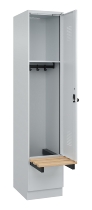 C+P Spind Evolo PLUS 049040-30 integrierte Bank 3 Abt.je 300mm Drehriegel (HxBxT) 1950x900x815mm 9016/6019