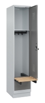 C+P Spind Evolo PLUS 049040-30 integrierte Bank 3 Abt.je 300mm Drehriegel (HxBxT) 1950x900x815mm 9016/6019