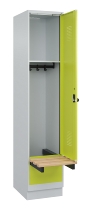 C+P Spind Evolo PLUS 049040-30 integrierte Bank 3 Abt.je 300mm Drehriegel (HxBxT) 1950x900x815mm 9016/6019