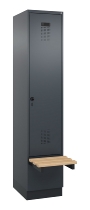 C+P Spind Evolo PLUS 049040-30 integrierte Bank 3 Abt.je 300mm Drehriegel (HxBxT) 1950x900x815mm 9016/6019